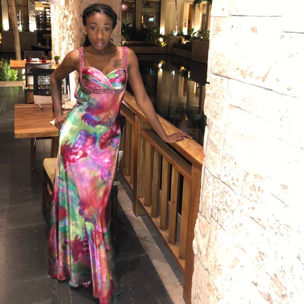 Faviana Couture Beaded Multi Color